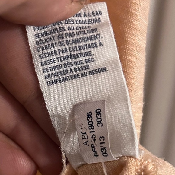 American Eagle boho short sleeve blouse peachy Med - Picture 4 of 5